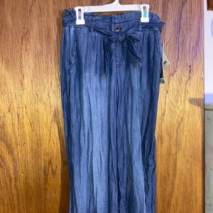 Paper Bag Wide Leg Pants